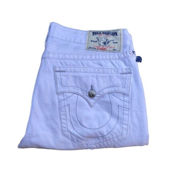 True Religion Jeans Size 36 STRAIGHT White - Picture 3 of 12